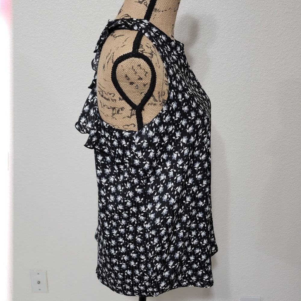 LOFT ruffled t-back polka dot flowy tank‎ size XS - Picture 4 of 6